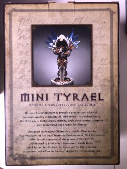 photo of back of mini Tyrael box