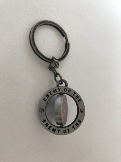 photo of WoW keychain, in between view