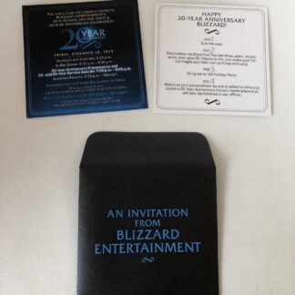 photo of Blizzard 20th anniversary invitation