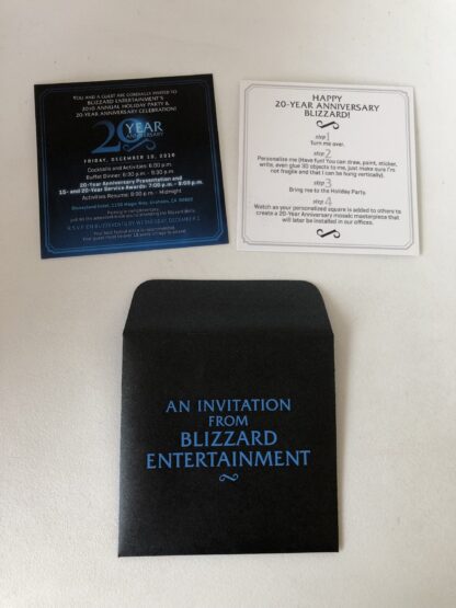 photo of Blizzard 20th anniversary invitation