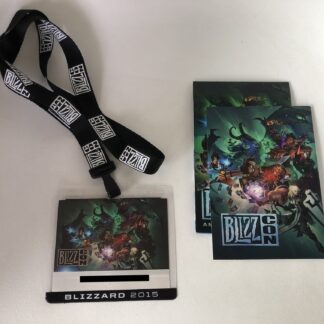 photo of 2015 BlizCon badge and art set