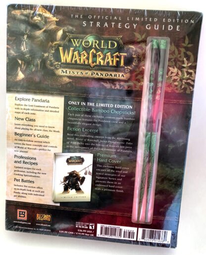 photo of back of WoW Pandaria book