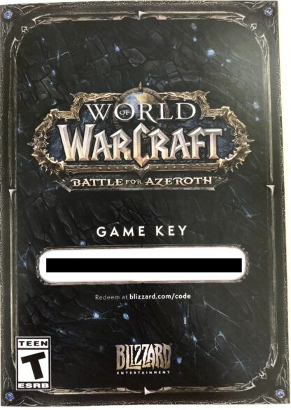 photo of WoW game key card